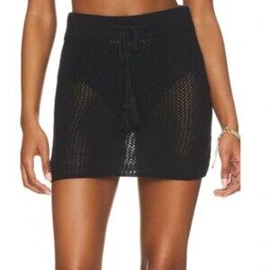 NWT L*Space Coast Is Clear Cotton Crochet Swim Cover-Up Skirt